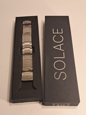 Solace Titan Band for Apple Smart Watch Stainless Steel Watch Band - Silver